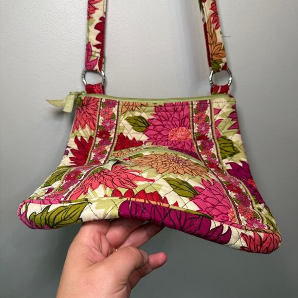 Vera Bradley Hello Dahlia Floral Hipster Crossbody Bag Purse - Picture 5 of 10